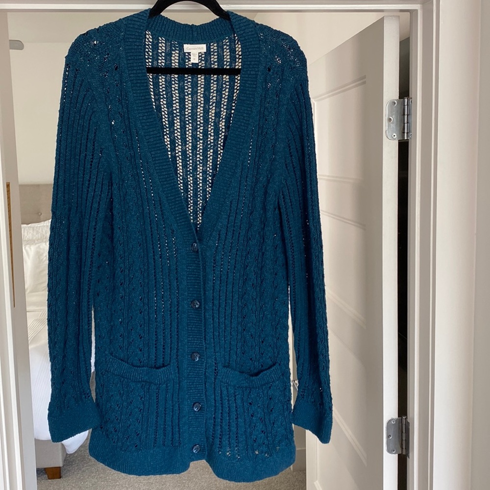 Garnet Hill Organic Cotton Cardigan - Size M